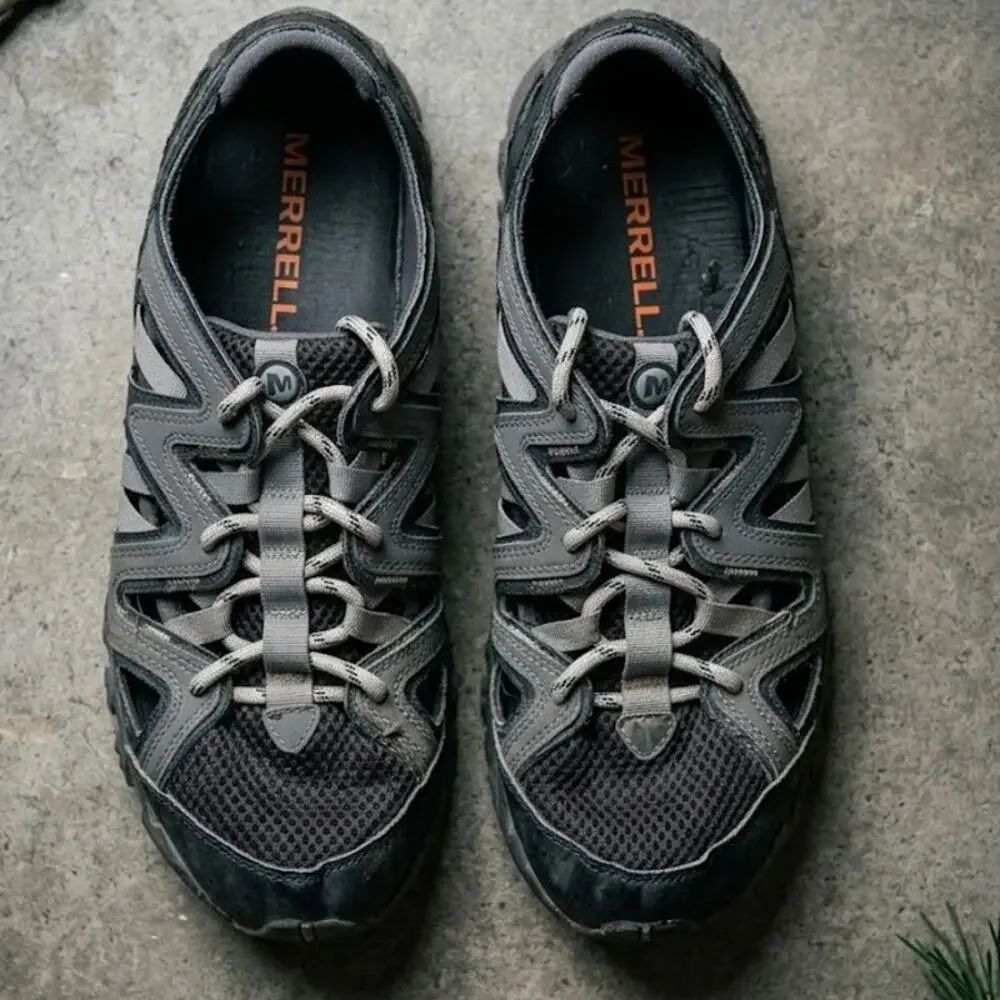 Merrell Men's Size 9 Water Shoes Amphibious Hiking Sandals Grey J12845 Vibram